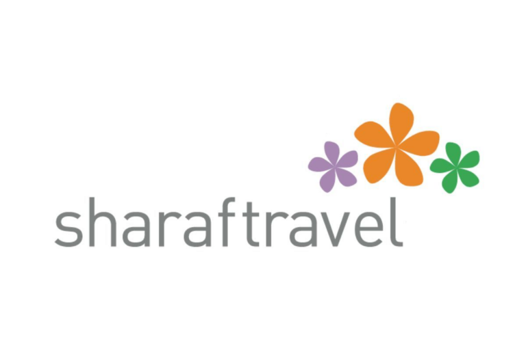 White logo with English and Arabic text on light grey background.