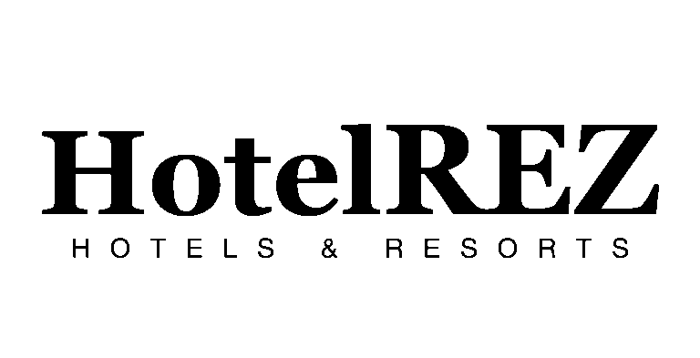 HotelREZ Hotels & Resorts logo on white background.