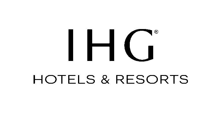IHG Hotels & Resorts logo in black text on light background.