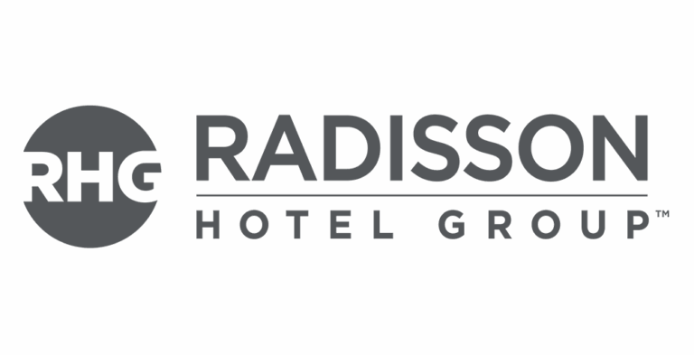 Radisson Hotel Group grey logo with RHG in a circle and company name text.