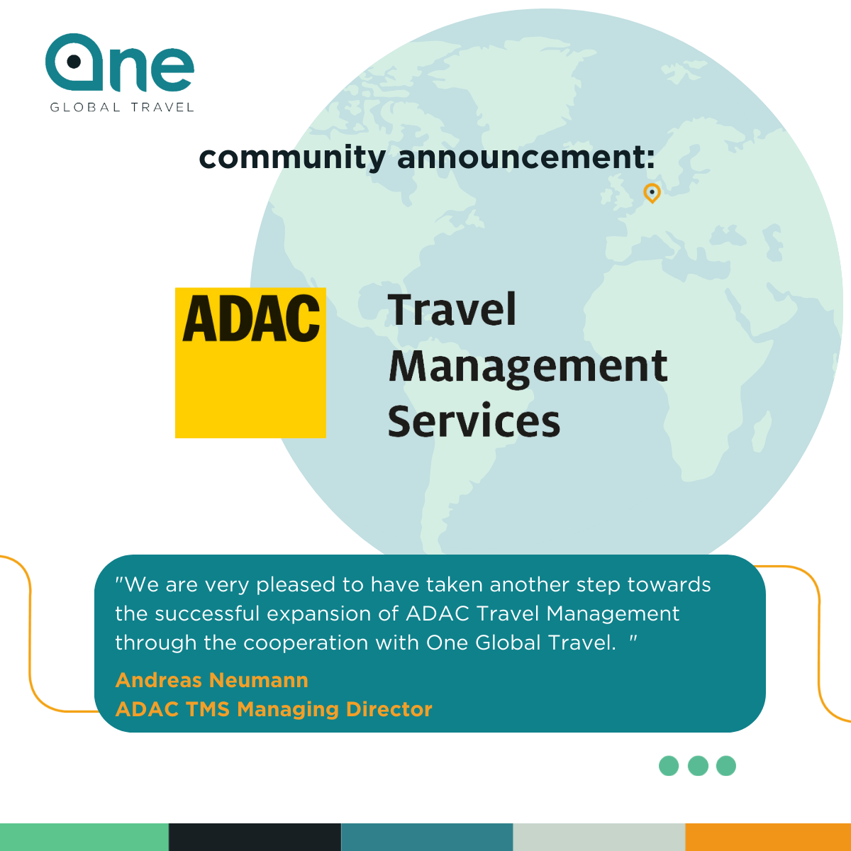 ADAC Travel Management joins One Global Community for improved travel services announcement.